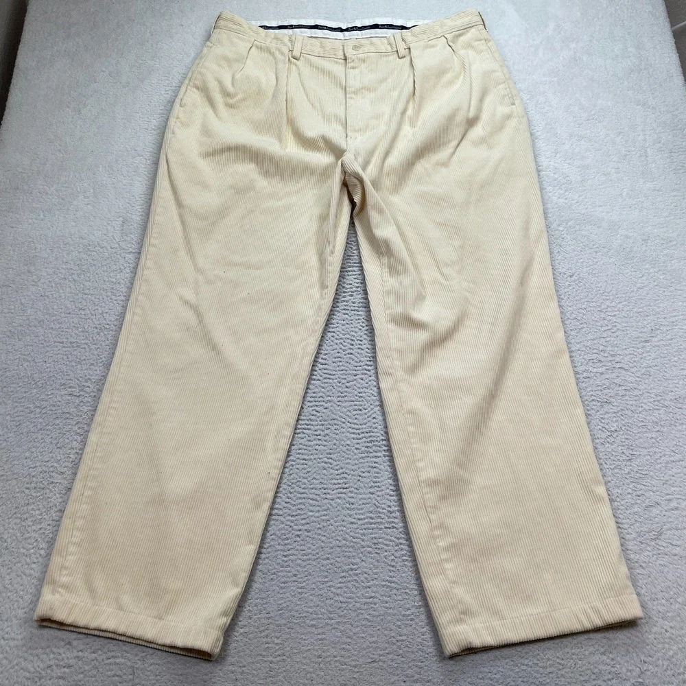Polo Ralph Lauren Pants Men's Size‎ 42X32 (Fits 40X30) Corduroy Andrew Pleated